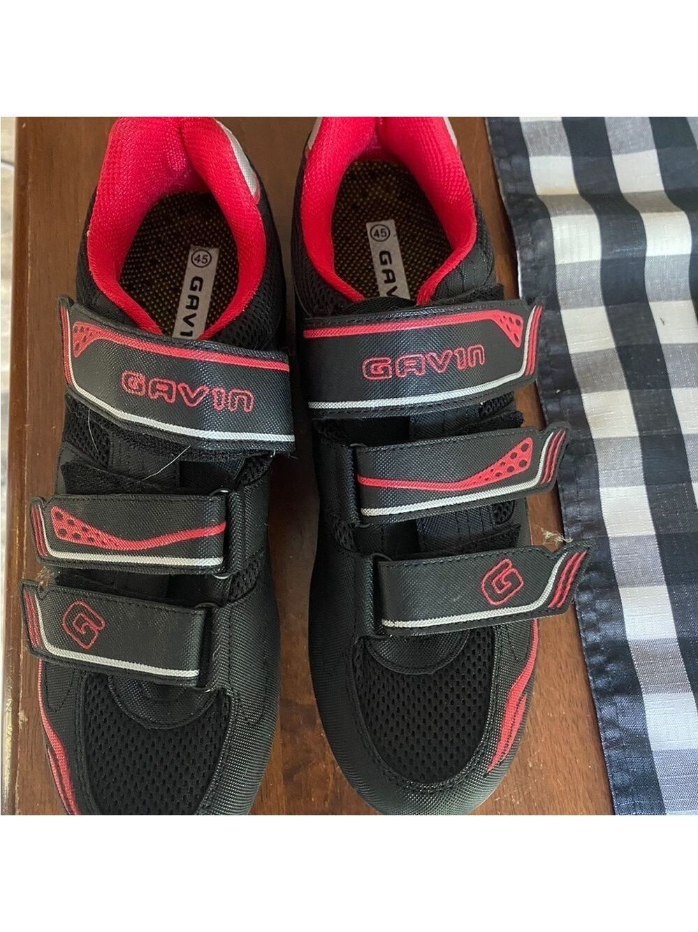 COPY - COPY - Gavin Red Black Cycling Bike Road Athletic Shoes Sz 45
